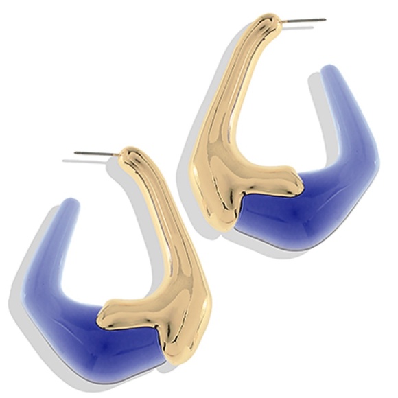 Metal & Ice Mixed Organic Hoops - Picture 3 of 3